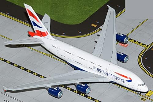 GeminiJets GJBAW2110 British Airways Airbus A380 G-XLEL; Scale 1:400, White
