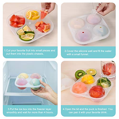 Molde de cubo de gelo redondo, fácil liberação, molde de bola de gelo, bandejas de cubo de gelo de s