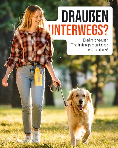 ZAUBERPFOTE Futterbeutel 'Joy' - Mit wasserfestem YKK® Reißverschluss - Apportierbeutel für Hundetraining - Ideal für Leckerlies – Praktische & robuste Leckerlitasche für Hunde