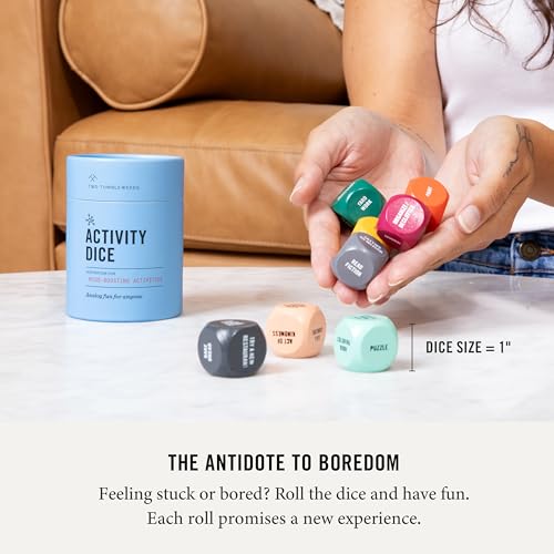 Two Tumbleweeds Mood-Boosting Activity Dice - 9 Wooden Dice for Self-Care & Connection - A Mindful Wellness Tool to Beat Doom-Scrolling - 54 Screen-Free Activities for Calm, Joy & Creativity - Image 5