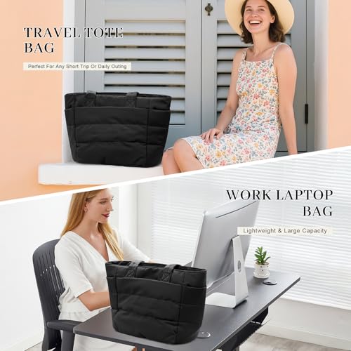 Bolso Tote Puffy Ligero con Cremallera para Mujer miniatura 7