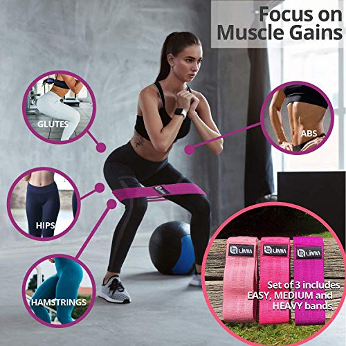 Limm Booty Resistance Bands For Working Out - Bundle Of Limm Resistance Bands Exercise Loops (Set Of 5, 12-Inch Workout Bands) And Limm Booty Bands (Set Of 3 Cotton/Cloth Fabric Bands) #TOP7