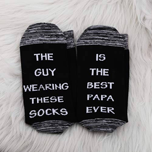 JXGZSO The Guy Wearing These Socks Is The Best Papa Ever Socks Fathers Day Present Birthday Gift3