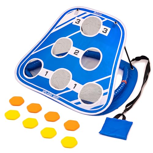 GoSports Splash Skip Floating Pool Cornhole Game - Stone Skipping Swimming Pool Game for Adults & Family - Water Cornhole Game for Pools & Lakes