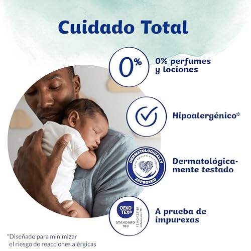 Miniatura 6 de Dodot Pañales Bebé Cuidado Total, Talla 1 (2-5 kg), 105 Pañales + Regalo de 10 Toallitas Aqua Pure 99% Agua, Protección Delicada De La Piel, Pack Mensual