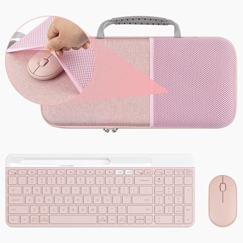 Funda rígida para teclado Logitech MK470 y K585 Rosa miniatura 3