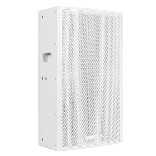 Image of Sound Town CARME Series 15 inch 2-Way Powered Professional PA DJ Speaker, White with Onboard DSP, Birch Plywood for Installation, Live Sound, Karaoke, Bar, Church
