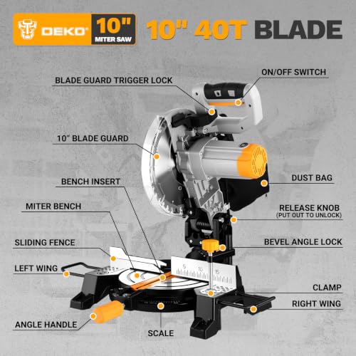 DEKOPRO 10-Inch Compound Miter Saw