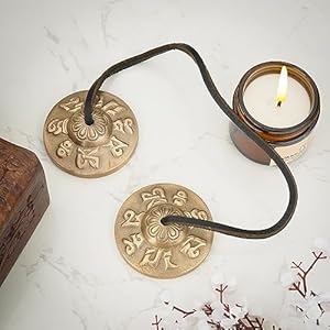 Ajuny Tibetaanse Tingsha-bekkens – handgemaakte boeddhistische meditatieklokken, ideaal voor yoga, genezing van geluid en spiritueel geschenk