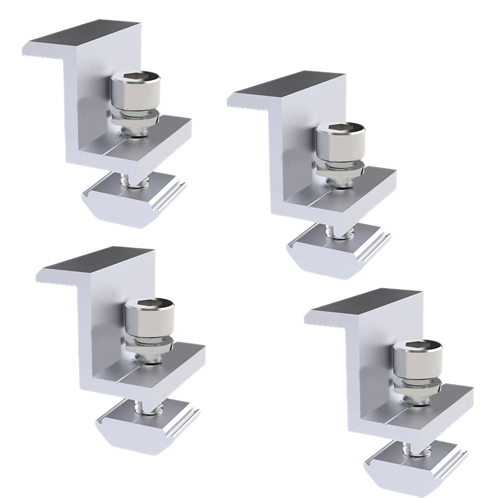 Kit morsetto terminale supporto modulo solare, staffe morsetto bordo pannello solare, attacco per pannello solare, altezza modulo 30 mm/35 mm, morsetto pannello solare per montaggio staffa pannello