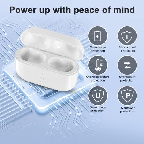 Image of Wireless Charging Case Replacement Compatible with AirPod Pro 3rd Generation,Air Pod Pro 3 Charger Case with Bluetooth Pairing Function, with USB-C Charging