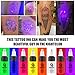 DQFART Tattoo Fluorescent Ink 0.65 oz (20ML) 8 Color UV Tattoo Ink TI-002
