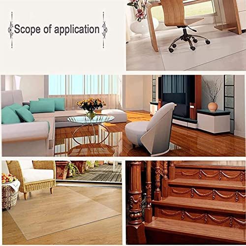 Tapis de chaise de bureau en PVC robuste et durable pour sol de chambre - 7