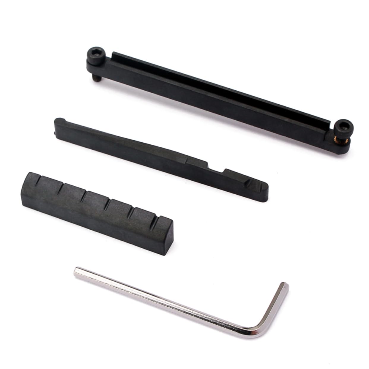 BESTonZON Adjustable Guitar Nut Saddle Lower Pillow for Acoustic Guitar Includes 43mm Upper Nut