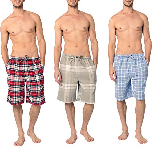 Andrew Scott Men's 3 Pack Light Weight Cotton Flannel Soft...