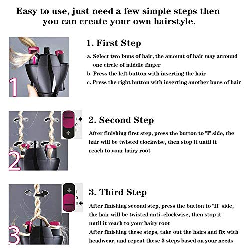 Anself Electric Hair Braider Automatic Quick Twist Twister Hair Trança Ferramenta inteligente DIY Ha