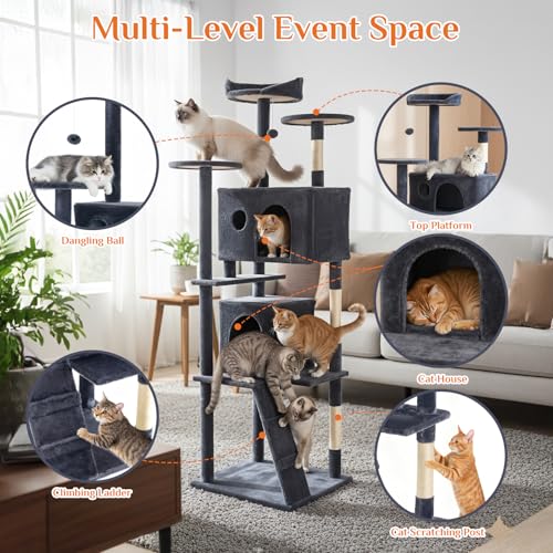 DUMOS 70-inch Multi-Level Cat Tree Tower
