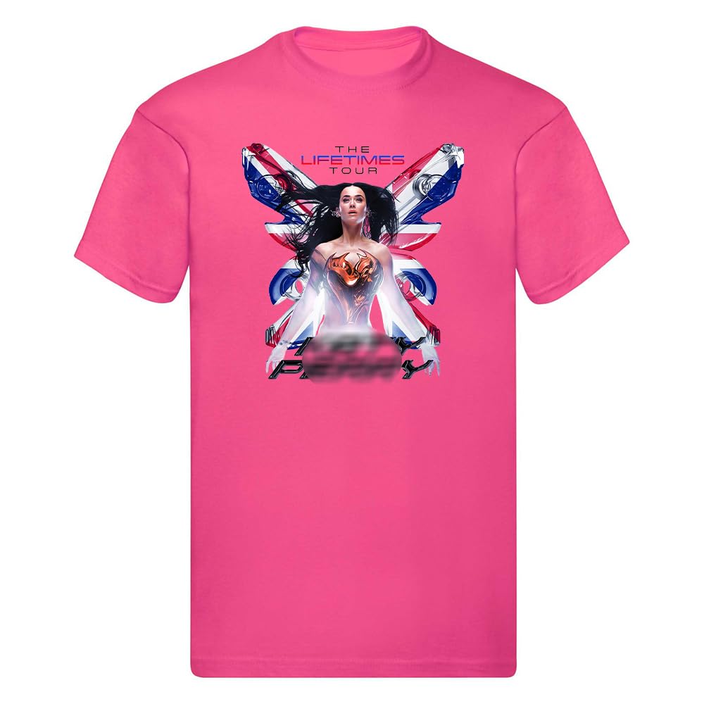 Expert Workwear Unisex Kids Fuchsia Lifetimes Tour Katy T-Shirt 2025 World Tour Music Event Fan Kids Gift Concert Tee