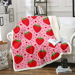 Loussiesd Truskawkowy Koc Sherpa HML2581MTLYP