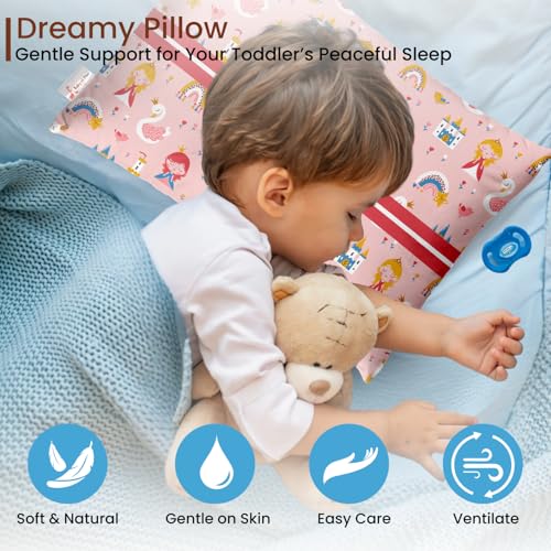 Image of Personalised Premium Baby Pillow - Super Soft Cotton Cushion for Kids (1 Month-5 Years), Cute Cartoon & Animal Prints, Neck Support, Head Shaping Pillow for Baby Sleep & Bedtime Comfort