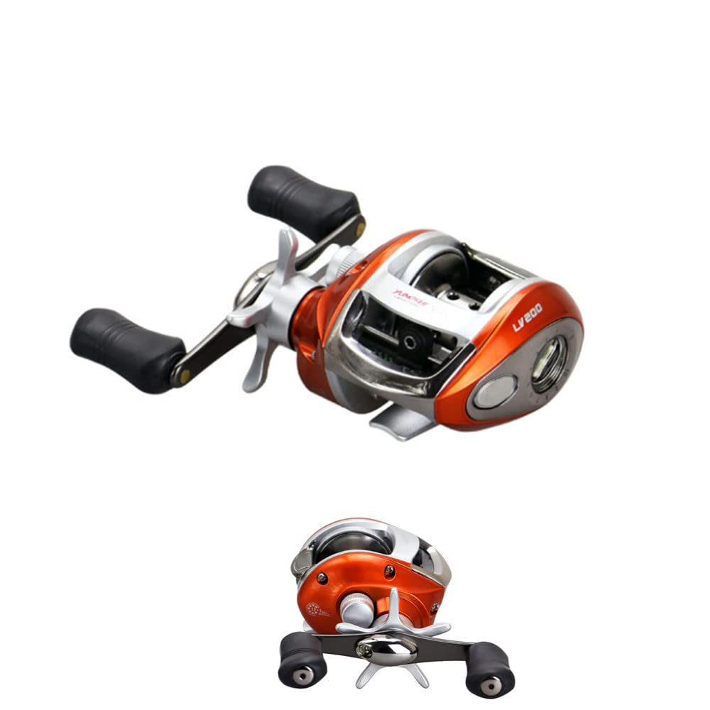 Baitcasting Moulinet de pêche en Eau Douce Ultraléger 12+1BB 6.2:1 Haute Vitesse Frein magnétique Lisse en Fibre de Carbone Frein, Max 8KG