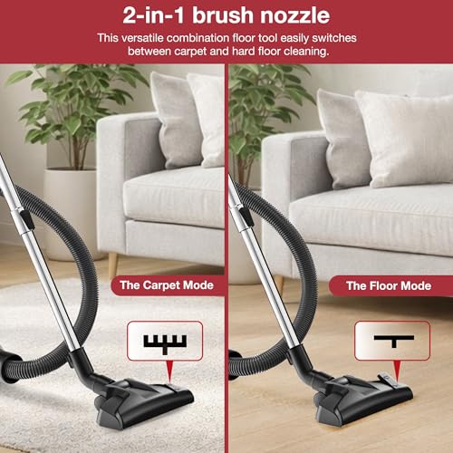 Akitas C10 Parquet Bagless Vacuum Cleaner Cylinder 900W With German Wessel Werk Large 32cm Width Horse Hair Hard Floor Nozzles - Image 2