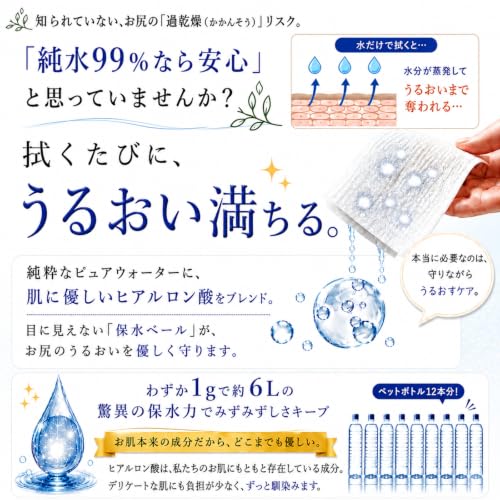 リフェナ 流せる おしりふき 大人用 厚手 80枚×9個