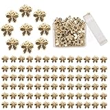 ANBALA Small Gold Mini Hair Clips Flower Hair Clips Plastic Mini Hair Claw Clips for Women Girls (50Pcs)