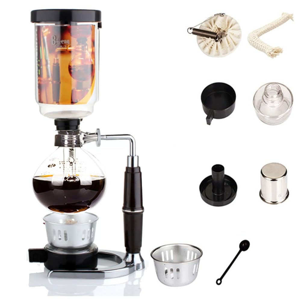 Siphon Kaffeemaschine Japanischer Stil Vakuum Glas Siphon Topf Perkolatoren 1-3 Tassen Siphon Kaffeemaschine
