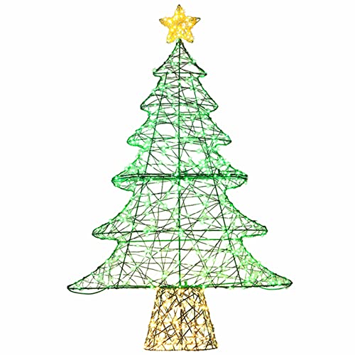 Hykolity 4FT 3D Genuine Outdoor Lighted Christmas Tree, Christmas Tree
