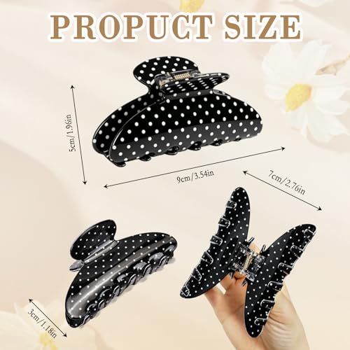 Pinza para cabello mujer acrílica negra ligera miniatura 2