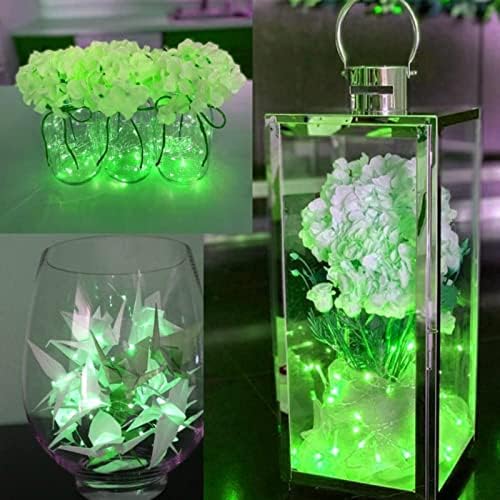 16 Pack White Fairy Lights Battery Operated, 10ft 30 Led Mason Jar Lights,Waterproof Firefly Lights, Silver Wire Mini String Lights for Crafts Bottle Vase Centerpieces Flower Christmas Decoration