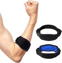 Unnderwiss 2 Pieces Elbow Brace Epicondylitis Elbow Pads Designed for Tennis Players and Golfers with a Comfortable EVA Compression Pad to Relieve Tennis Elbow Pain