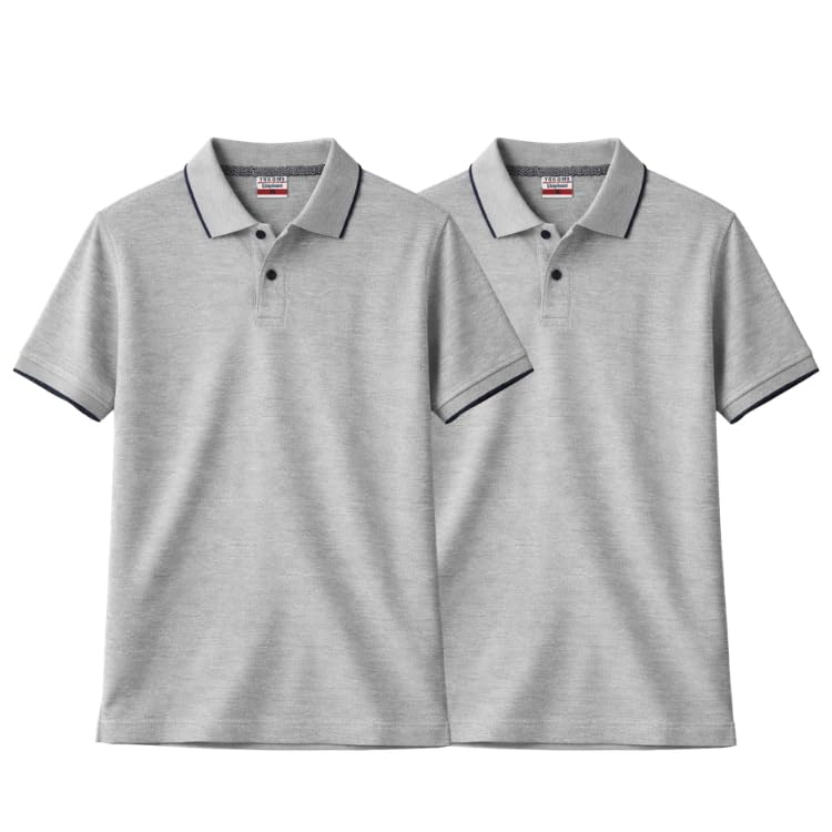 Image of Hangout Hub | Mens Cotton Polo T-Shirt | 270 GSM Premium | Solid Regular Fit | Collared Neck | Half Sleeve | Smart Casual Office Wear | Classic Polo Tee | Elephant Grey