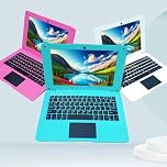 Laptop Computer Mini 10 Inch Quad Core Powered by Android 12 Netbook 64GB Small Computer with WiFi Webcam Bluetooth,Charger Mouse Included,Suitable for Children and Students, 4 Color Options (Blue)