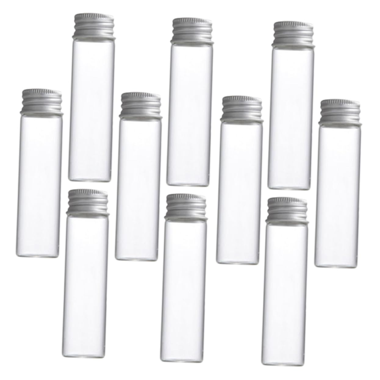 30piezas Tubos De Ensayo De Vidrio Transparente Con Tapas De Rosca De Muestra Pequeños Para Análisis De Aceites Esenciales Para Uso Laboratorio y Casa