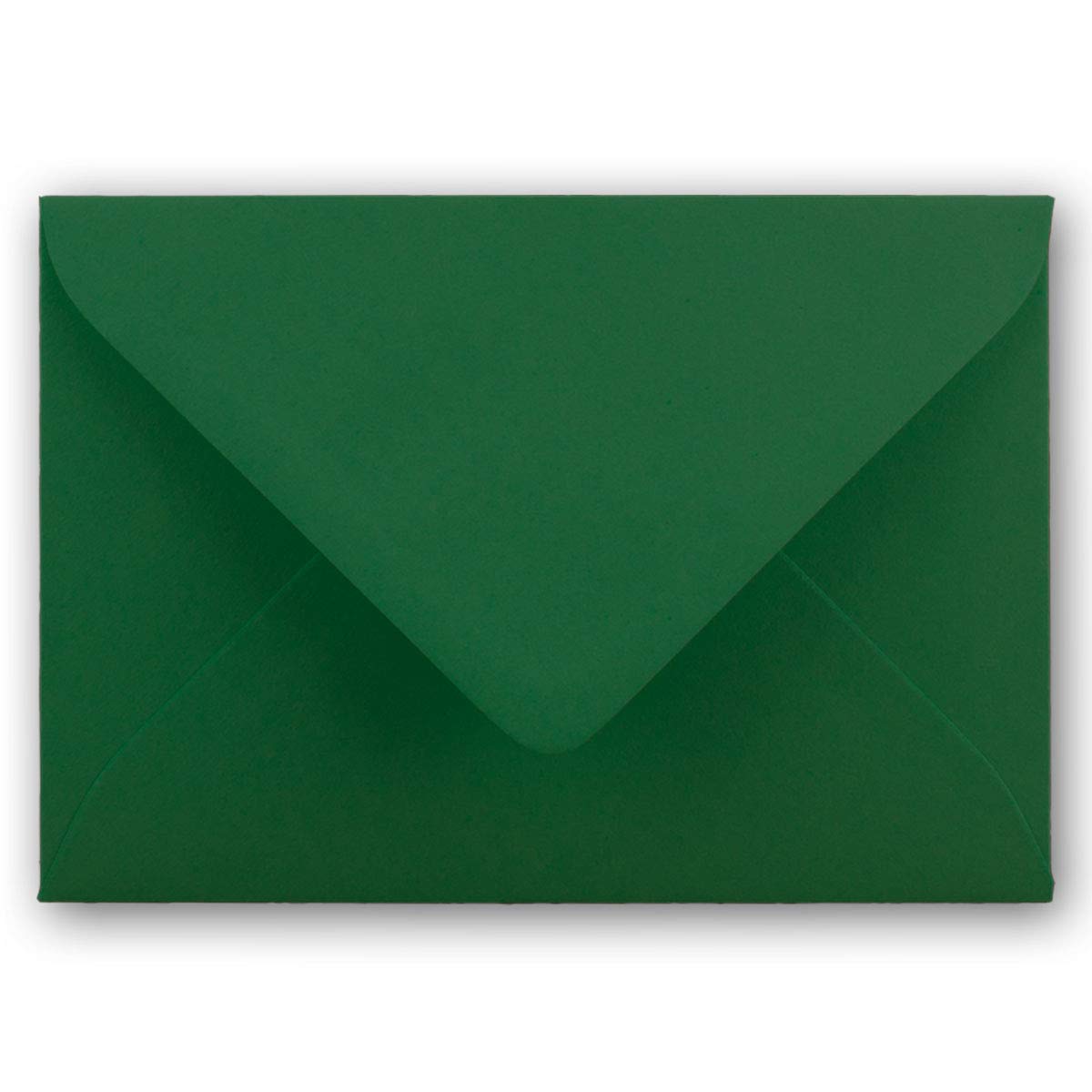 300x Stück Karte mit Umschlag Set Einzel-Karten Din A8 7,1x4,5 cm 240 g/m² Dunkelgrün mit Brief-Umschlägen C8 7,6x5,2 cm Nassklebung