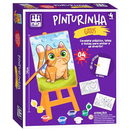 Nig Brinquedos Kit de Pintura Infantil Pinturinha Gatos