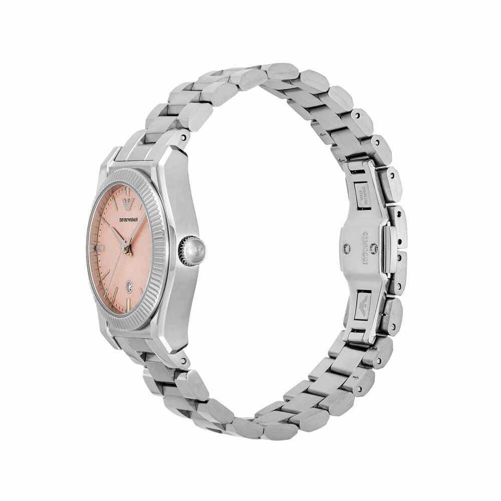 Emporio Armani Orologio da donna, movimento al quarzo 32mm con data a tre lancette e cinturino in acciaio