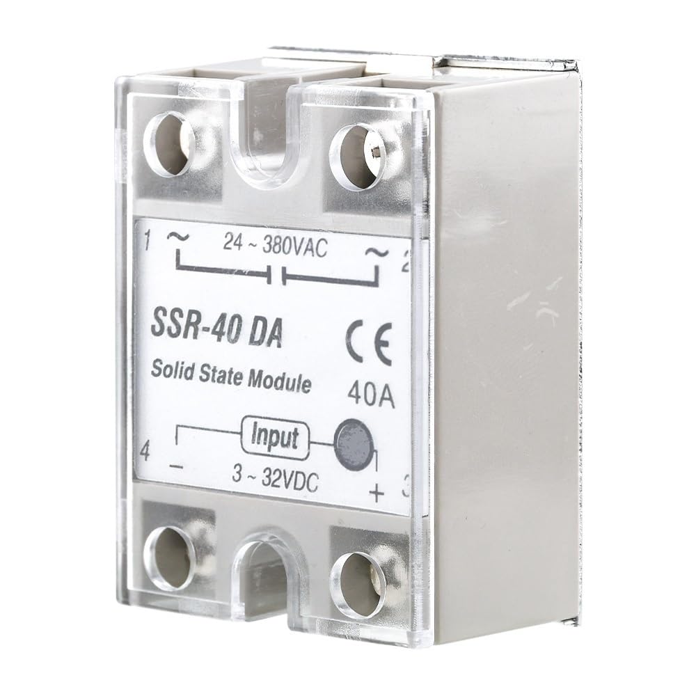 Solid State Relay SSR-25A SSR-40A SSR-100DA 25A 40A 100A 3-32V to 24-380V AC SSR 25DA 40DA 100DA Control Switch(SSR-100DA)
