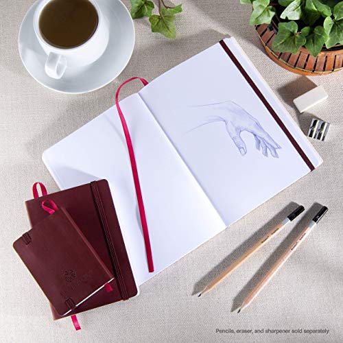 Pentalic Art Traveler Pocket Journal Sketch Book, 6" x 8", Burgundy