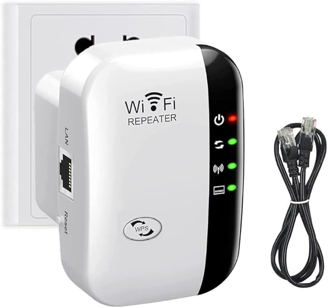 CCHZ-WIN WiFi Booster, WiFi Extender Booster 300Mbps WiFi Booster Range Extender 2.4GHz, WiFi Extender with 1 Ethernet Port, Support Repeater/Router/AP Mode (White)