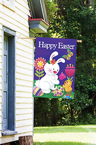 Morigins Bunny Tulip Decorative Double Sided Easter Spring House Flag 28 X 40 Inch #TOP1