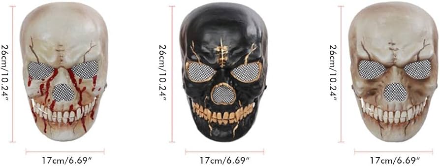 Maschera Teschio Full Head Con Mascella Mobile - Rubies - Horror Zombie Halloween - Nuova - Foto 3