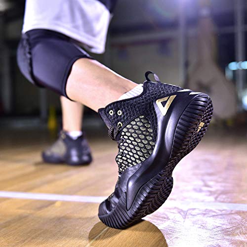 PEAK High Top Mens Basketball Shoes Lou Williams Streetball Master Breathable Non Slip Outdoor Sneakers Cushioning Workout Shoes for Fitness 7 US