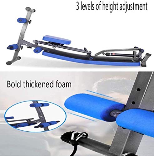 Image of Foldable Rowing Machines Rowing Machine Foldable Exercise Rowing Machine for Home Rowing Bench Abdominal Fitness Equipment 12 Resistance Adjustment Double Track Maximum Load 200kg