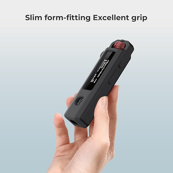 シリコンケース FiiO SNOWSKY Echo Nanoレトロミュージックプレーヤー用 カラビナ付き ソフト滑り止め保護カバー 落下耐性 正確なカットアウト付き 旅行&アウトドアにポータブル ブラック