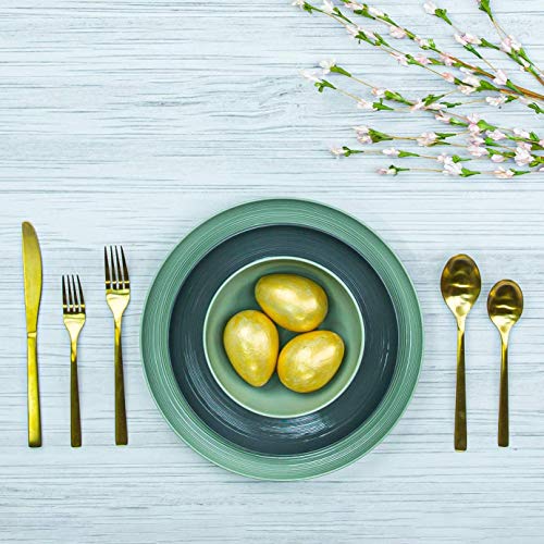 Zak Designs Melamine Dinnerware Set, 12-Piece, Service for 4, American Conventional (Grey) - Thumbnail 3