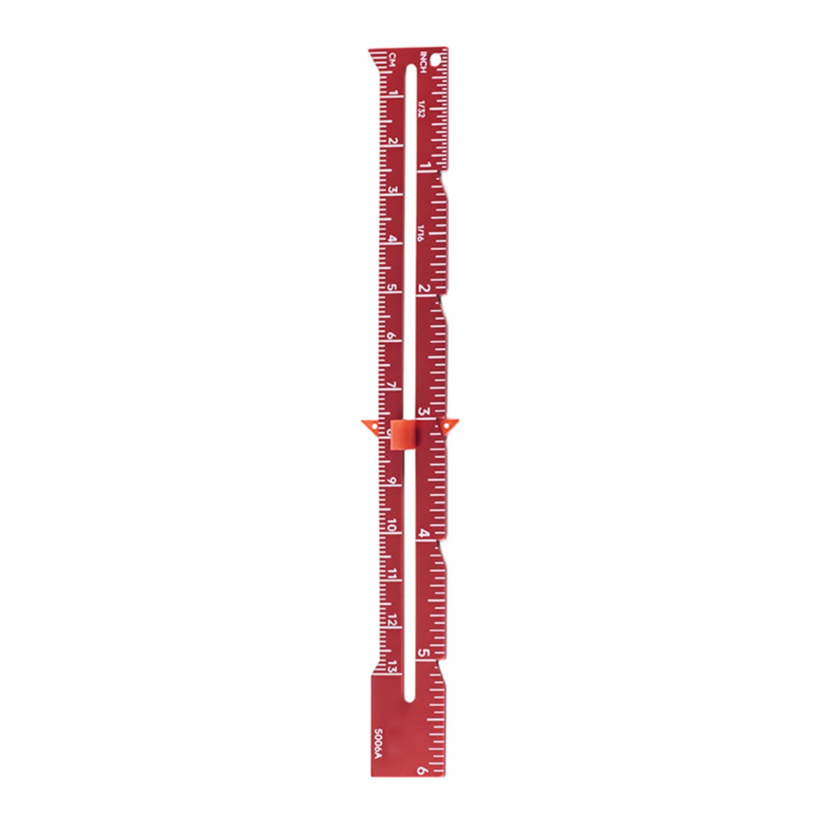 6Inch Sliding Sewing Gauge Aluminum Alloy Sewing Measuring Ruler Fabric Quilting Ruler for Quilting Knitting Hemming