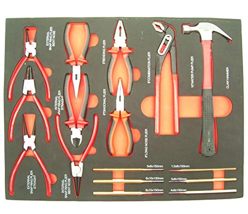 Werkstattwagen Werkzeugwagen inkl. Werkzeug 259tlg. Werkzeugsatz gefüllt B6195, inkl. 7-Fächer befüllt CR-V Werkzeugsatz, Werkzeugwagen 7 Fächer + Türfach AWZ – Bild 6